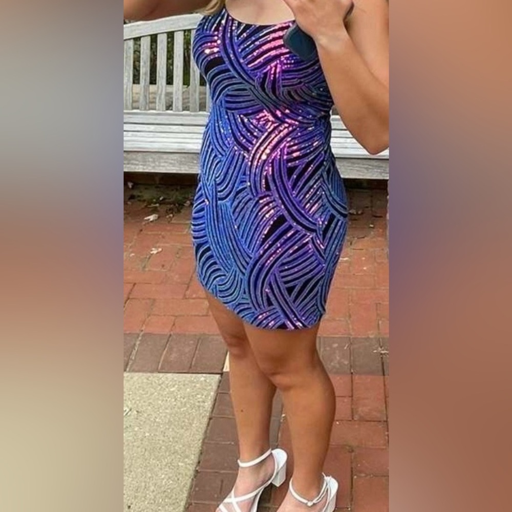 Sequin Blue and Purple Dress